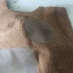 Beige Textile Leather Fawn Sleeve